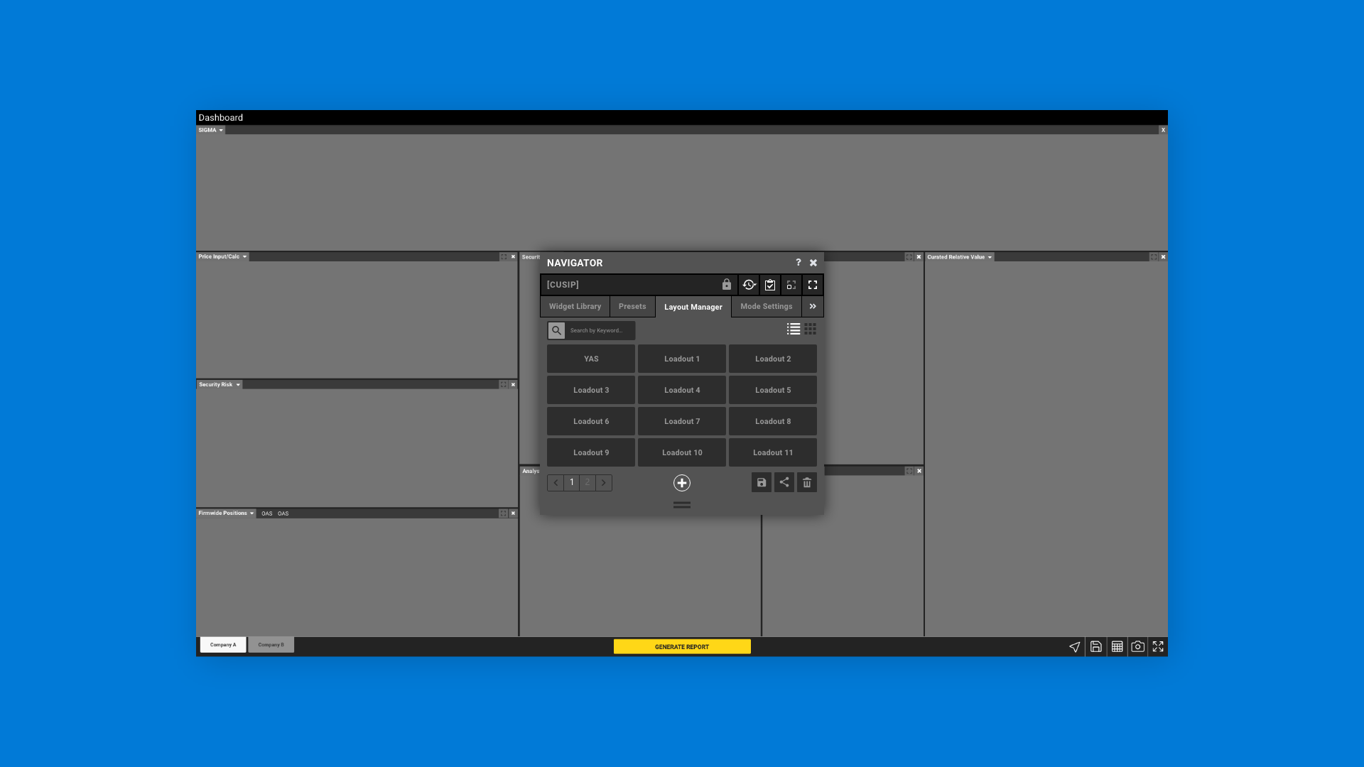 Bloomberg Analyzer Dashboard