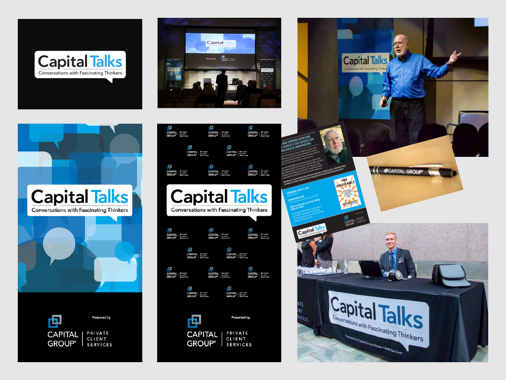 Capital Talks event collateral and branding